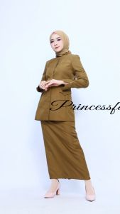 seragam pemda wanita terbaru/ seragam pns kheki tua wanita/ baju pdh kheki tua wanita/ seragam guru kheki tua rok span/ seragam pemDA tua wanita princessfa