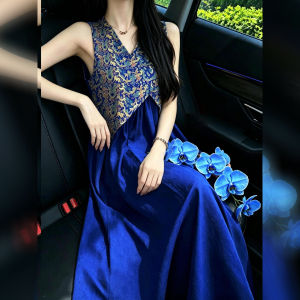 DANTING | Elegant Aesthetic V-Neck A-Line Dress