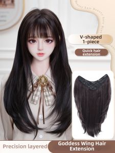 AINIYA | V-Shaped High Layered Invisible Integration Wig 1pc