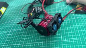 NEEBRC 40MM Metal Heatsink Holder 30mm Dual Motor Cooling Fan 5-12V 25000rpm Rapid for 1/8 RC Car Brushless Motor Traxxas Axial