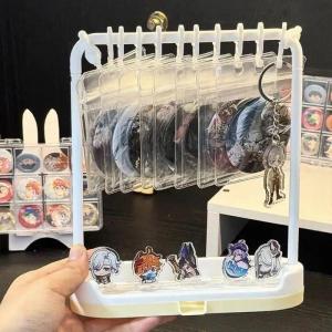 High Appearance Badges Storage Rack Desktop Storage Rack Stand Display Stand Desktop Display for Standing Signs and Peripherals