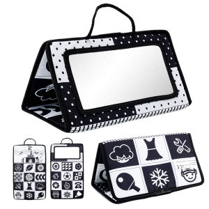 Baby Mirror Tummy Time Toys Black And White For Babies Montessori Development Crawl Toys Contrast Newborn Baby Activity Mirror