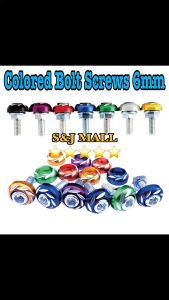 Set of 1 6mm Colored Bolt Screws Thread Automatic Hex Cap Screws Alloy Universal