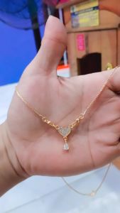 Beautiful jewelry Kalung Wanita Dewasa Liontin Love Tingkat Full Permata Import Dijamin Awet Dan Tidak Mudah Luntur