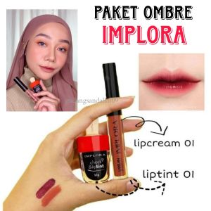 Paket OMBRE LIPSTIK  Implora Hazelnude dan Red Bean - OMBRELIPS KOREA - Set Ombre
