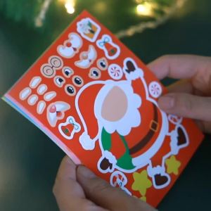24Sheets Christmas Gift Stickers Santa Claus Snowman Reindeer Sticker Decoration Sealing Labels Xmas Party Wrapping Supplies