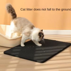 Teekland คอกสัตว์เลี้ยงกันน้ำสองชั้นสำหรับห้องน้ำและสัตว์เลี้ยงแมวเสื่อกล่องแผ่นที่ล้างออกได้กันลื่นแผ่นทำความสะอาดอุปกรณ์เตียงสัตว์เลี้ยง