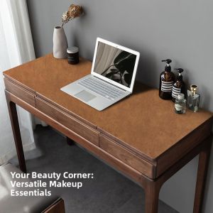 JIELEFAN | Vintage Leather-Like Table Mat Luxury Desktop Pad