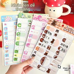 QIUZHISE | Nhãn Dán Tên Học Sinh Hình Cartoon Đáng Yêu Chống Nước