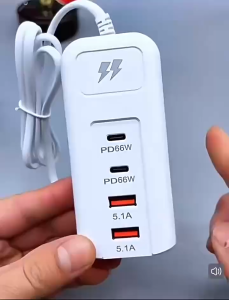 4 Port USB Charger PD Type C Fast Charge Quick Wall Chargers Multiport USB Hub Adapter Travel Power Adapter