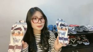 SV7N-0147 Sandal Jepit Pria Dewasa UK 36-43 Dan Anak-anak UK 26-35 Sandal Distro Printing Sendal Pria Sehari-hari