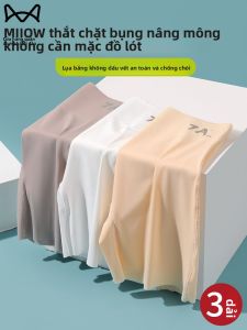 Miiow | Cat Woman Safety Pants Underwear Two-In-One Women Summer Thin Skirt Base Ice Silk Seamless Flat Angle Shorts High Waist Briefs