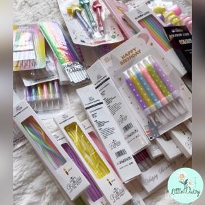 ส่งไว! เทียนวันเกิด เทียนสีพาสเทล เทียนดินสอ เทียนแฟชั่น เทียนเกลียว เทียนปักเค้ก เทียนแท่งสีพาสเทล