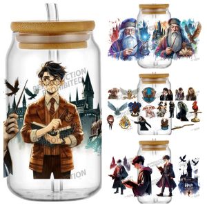 New 28 Design Miniso Magic School 16oz UV DTF 3D Transfer Sticker Decals Wraps Glass Can Cups Creative Craft DIY Gifts