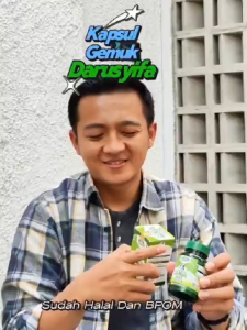 Darusyifa Kapsul Herbal Alami Penyuplai Mass Gainer & Pelangsing - 60 Kapsul Aroma Teh Mint