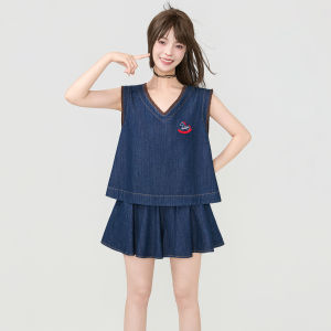 KEIKO | Vintage Lightweight Denim Vest Suit