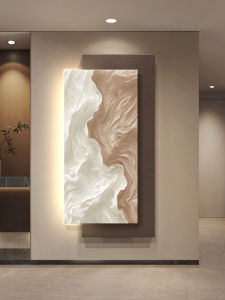 New Arrival Three-Dimensional Sandstone Texture Hanging Painting Entrance Painting with Light Fancy Living Room Entrance Corridor and Aisle Mural
