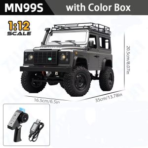 MN MODEL | 1:12 MN-99S RC Off Roader 2.4G 4WD Remote Control Climbing Car All Terrain Rock Crawler RC Truck Hobby Model Toy For Boys Adults