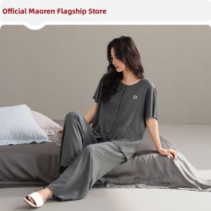 MiiOW | Cool Summer Loungewear Set Short Sleeve Long Pants