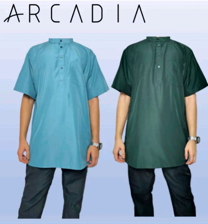 KURTA COTTON SLIM FIT LENGAN PENDEK EKSKLUSIF PEMBORONG & PERUNCIT