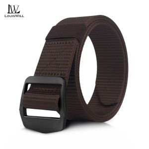 LouisWill Men Belt Outdoor Tactical Belt Free Adjustable Belt Nylon Waistband Youth Sports Canvas Pant Belt Simple Nice Waistband Nylon High Strength Adjustable Training Belt