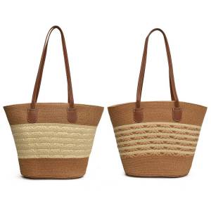 MOJOYCE Fashionable Womens Knit Shoulder Bag with Spacious Interior and Trendy Pattern for Work and Leisure