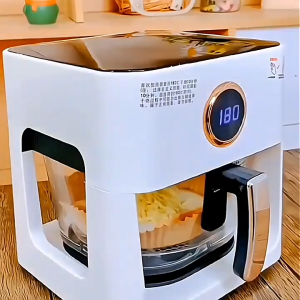 【รับประกัน 5 ป】Air fryer 5L 2000W โปร่งใส 360° หม้อทอดไร้น้ำมันโถแก้ว สามารถสังเกตการเปลี่ยนแปลงของอาหาร หม้อทอดไร้มัน2022 การใช้งานแบบสัมผัส หม้อทอดไร้น้ำมัน หม้อทอดไร้มัน หม้ออบไรน้ำมัน หม้อไร้น้ำมัน