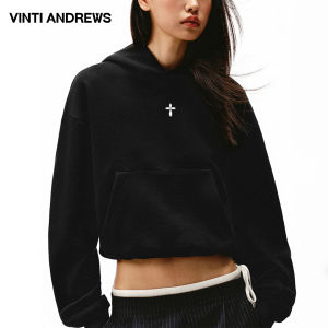 Retro Hooded Fleece Long Sleeve Casual Sweatshirt