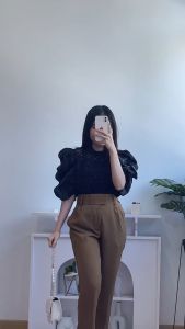 [Basica Moda] 2272 Atasan Top Blouse Wanita Julisha Sleeve Organza Import