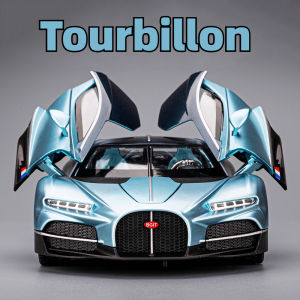 1:24 Tourbillon Atlantic Model Car Toy Butterfly Wing Doors Opened Shock Absorption Music Light Metal Models Collectible Item