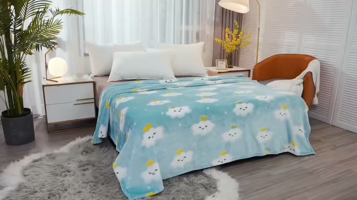 Printed Coral Fleece Blanket King size Lazada PH