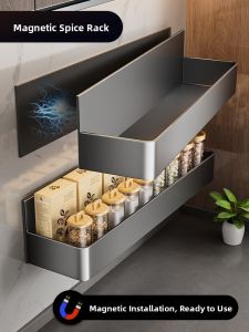 DOOPO | Magnetic Wall-Mounted Spice Rack Organizer