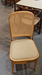 Flexidesignx KUMI Rattan Dining Chair Full Solid Wood Japandi Dining Set 106cm Round Table