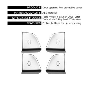 KKJOY Used For Tesla New Model YL Y Juniper Launch Model 3 Highland Door Lock Switch Open Button Cover Protector