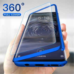3 in 1 360° Full Cover Huawei Y9S Y6S Y6 Y7 Y9 Prime 2019 Y5 Y6 Y7 Pro 2019 Y6P Y7P Y5P Shockproof With Tempered glass Hard Case