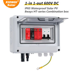 Solar photovoltaic PV Combiner Box With Lightning Protection 1 in 1 out DC 600V Fuse IP65 MCB SPD DB for Solar Panel  Box