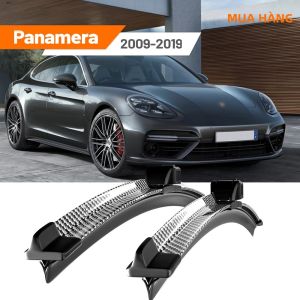 2 Chiếc Trước Kính Chắn Gió Tay Lau Xe Cho Porsche Panamera 970 971 2009-2019 Sợi Carbon Cao Su Đen Cần Gạt Nước