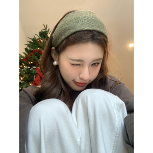 หมวกคลุมผมขอบกว้างสไตล์เกาหลีสำหรับผู้หญิง หมวกคลุมผมสไตล์ย้อนยุคแบบใหม่ปี 2024 ที่สวมใส่สบายและมีสไตล์