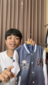 Jaket Baseball Varsity Anak Logo NY Bisboll Laki Laki Perempuan Usia 2-13 Tahun Jacket Cowok Cewek