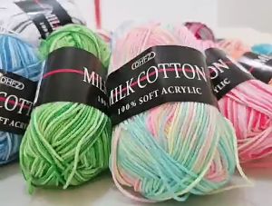 Soft Worsted Baby Yarn Crochet Milk Cotton Yarn For Hand 3Ply 50G Knitting Fancy Yarn