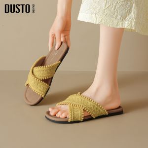 DUSTO | Comfortable Cross Woven Bohemian Summer Toe-open Sandals
