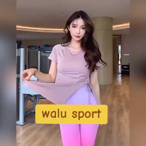 Baju Olahraga Lengan Pendek Atasan Gym Baju fitness