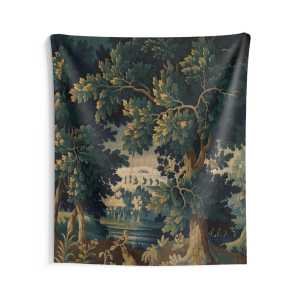 VIKAMA European Vintage Forest Tapestry Medieval Brocade Landscape Living Room French Light Luxury Room Decoration