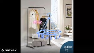 Kudzun ห่วงตากผ้า ทรงสี่เหลี่ยมเล็ก (กิ๊ป 12 ตัว)