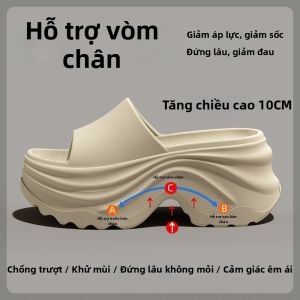 BUYANGSI | Dép Nữ Tăng Chiều Cao Không Trơn Chống Hôi