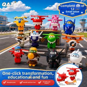 QAT | Transformable Super Wings Character Toy Set