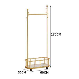 Portable Multi-Functional Room Stand Coat Rack Bedroom Home Use Clothes Drying Rack Integrated Storage Rack Iron Material