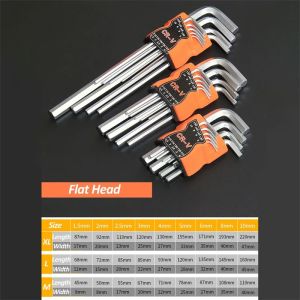 One Set Double-End L Type Screwdriver Hex Wrench Matt Allen Key Hexagon Flat Ball Torx Star Head Spanner Portable Hand Tools