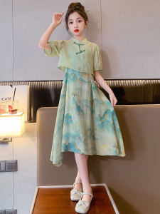 Bộ Váy Hanfu Mùa Hè Cho Bé Gái Bộ Váy Hai Mảnh Phong Cách Cổ Điển Bộ Váy Hanfu Cổ Điển Cho Bé Gái Bộ Váy Hanfu Cho Bé Gái