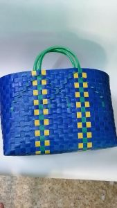 Giỏ Xách Đan Dây Nhựa ( Hàng thủ công 38x43cm )